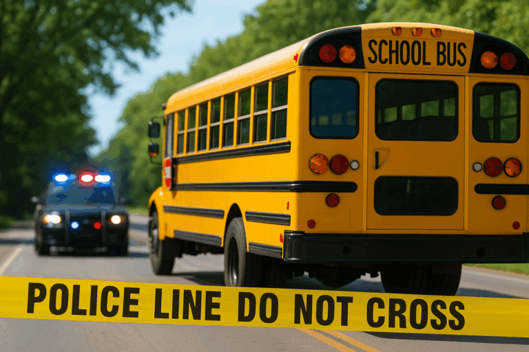 School Bus Overturns After Car Fails to Yield in Carlisle Township
