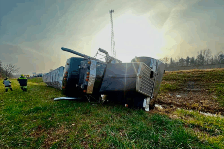 Morning Tractor-Trailer Rollover on Turnpike Brings Emergency Response