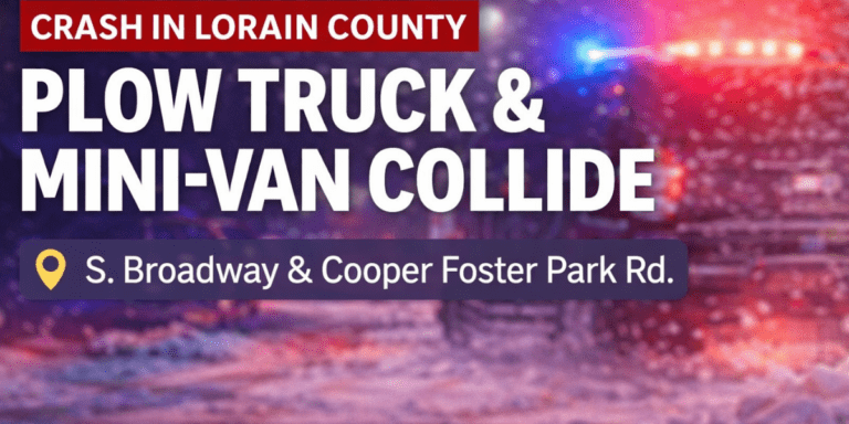 Plow Truck, Minivan Involved in Morning Crash as Lorain County Remains at Level 2
