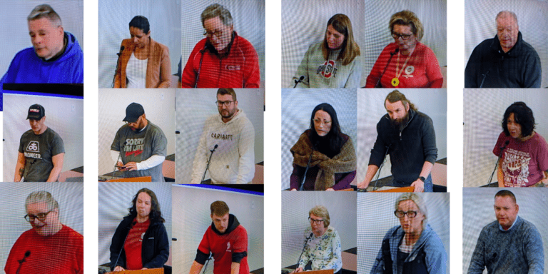 Packed Lorain County commissioners meeting draws public comment on JFS strike, sewer and mega site concerns