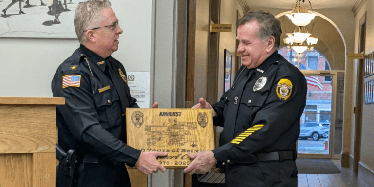 From Pay Phones to Drones: Amherst Honors 50-Year Officer Bob Lane