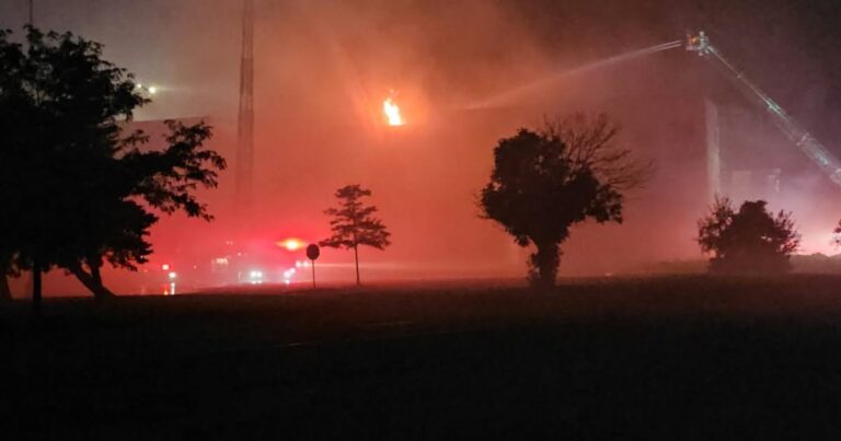 Flames Tear Through Hilton Hotel Under Construction in Elyria